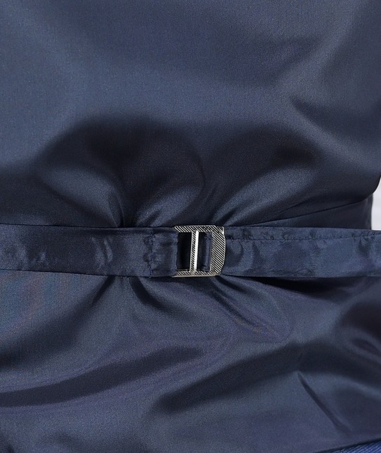 Ανδρικό γιλέκο εφαρμοστή σιλουέτα με ανάγλυφο ύφασμα μπλε χρώμα 