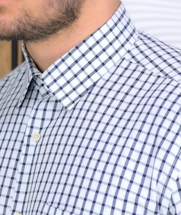 Άνετο ανδρικό καρό πουκάμισο με τσέπη