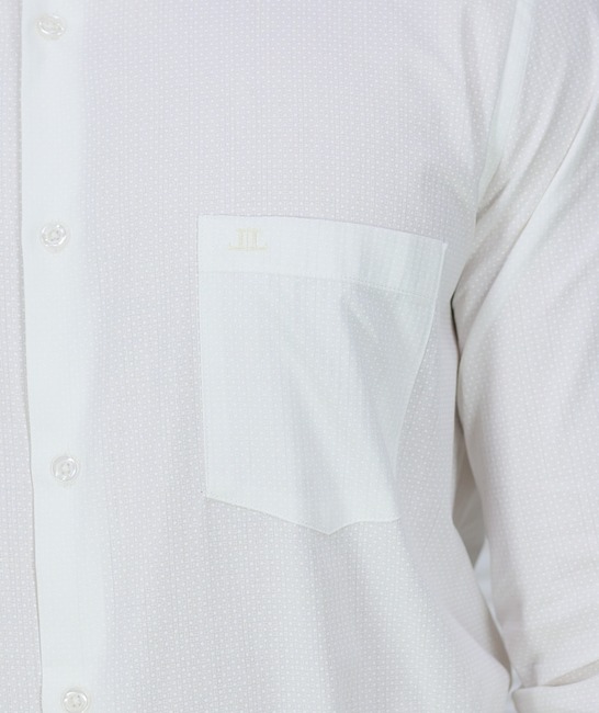 Premium Ανδρικό πουκάμισο σε εκρού με τσέπη Regular Fit