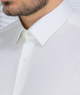 Premium Ανδρικό πουκάμισο σε εκρού με τσέπη Regular Fit