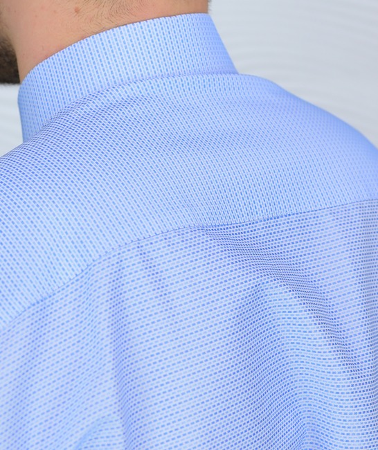 Ανδρικό μακρυμάνικο πουκάμισο μπλε ριγέ