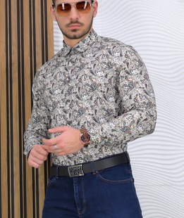 Έγχρωμο πουκάμισο Slim Fit με στοιχεία paisley