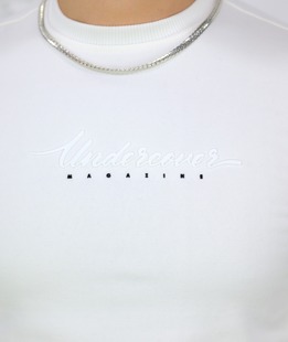 Ανδρική μπλούζα σε εκρού με γράμματα