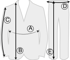 Ανδρικό κοστούμι δύο τεμαχίων με λεπτές ρίγες